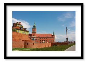 Column and Royal Castle in Warsaw, Poland