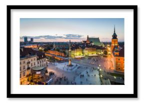 Panorama Warszawy ze Starym Miastem nocą