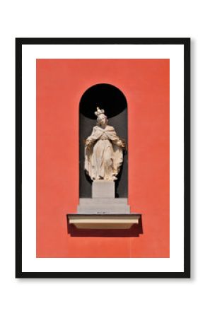 Sculpture in a wall, Warsaw Old Town, Poland