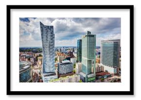 Warsaw, Poland. Downtown business skyscrapers, city center
