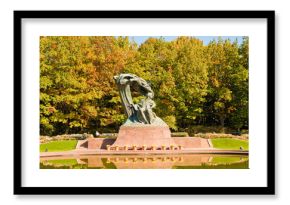 Frederic Chopin monument in Lazienki park, Warsaw.