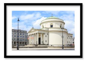 Warszawa, Kościół Świętego Aleksandra na Placu Trzech Krzyży, wybudowany w stylu klasycyzmu w roku 1826