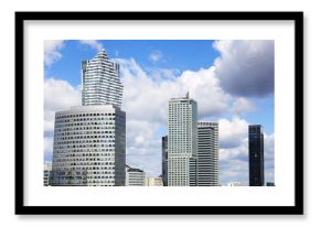 City business district at sunny day