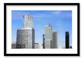 City business district at sunny day