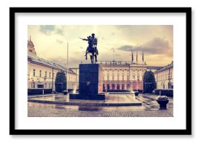 the presidential palace in Warsaw-vintage,retro