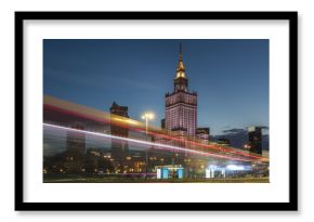 Night view of Warsaw center