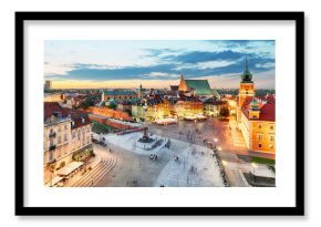 Poland, Warsaw city at night