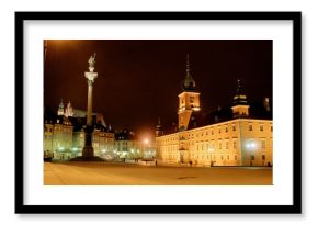 Rathaus von Warschau bei Nacht