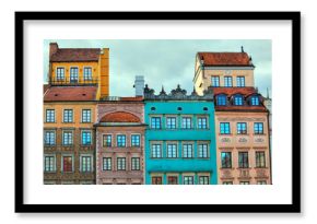 HDR image of old Warsaw houses