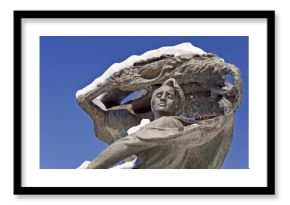 Detail of monument of Frederic Chopin. Warsaw, Poland.