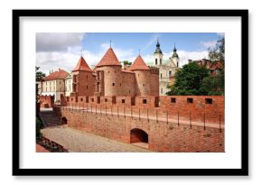 Barbican - Fortified medieval outpost - Warsaw  / Poland