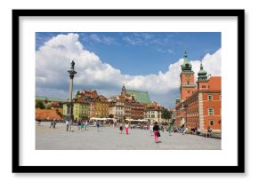 Column and Royal Castle in Warsaw, Poland