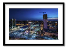 Night panorama of Warsaw