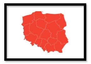 Administracyjna mapa Polski