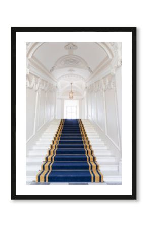 Stairwell in the Polish palace. Royal castle in Warsaw