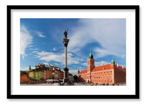 Panorama of the old town in Warsaw, Poland