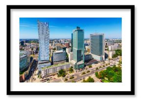 Business district in Warsaw, Poland