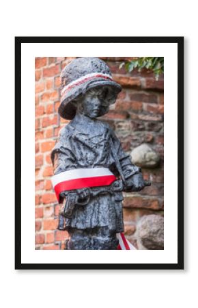 "Little Insurgent" statue in Warsaw, Poland