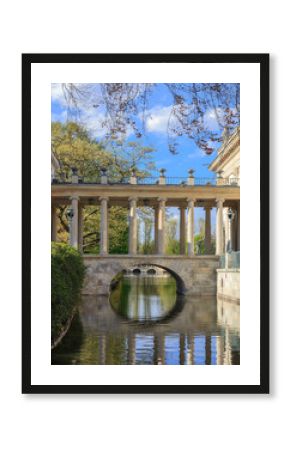 Lazienki Park in Warsaw, details of the Palace on the Water