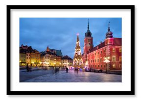 Christmas in Old Town of Warsaw in Poland