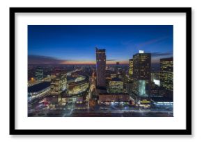 Warsaw downtown during the night
