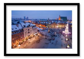 City of Warsaw by Night in Poland