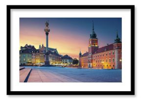 Warsaw. Image of Old Town Warsaw, Poland during sunset.