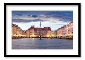 Market square in Warsaw, Poland