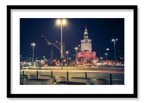 Downtown Warsaw at Night