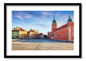 Panorama of Warsaw old town, Poland