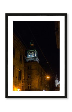 Lwów starówka nocą 