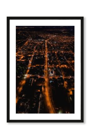 City by night, Poland, Mazovia, COVID-19