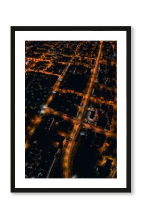 City by night, Europe, Poland, Mazovia