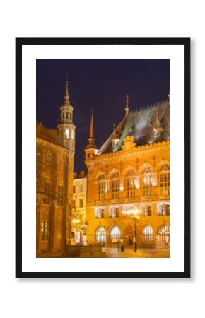 Toruń Stare Miasto nocą
