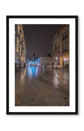 Kraków nocą ul. Grodzka
