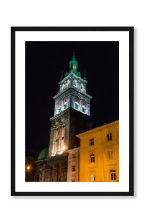 Lwów starówka nocą 