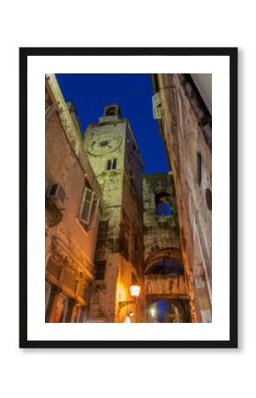Pałac Dioklecjana nocą - Split, Chorwacja