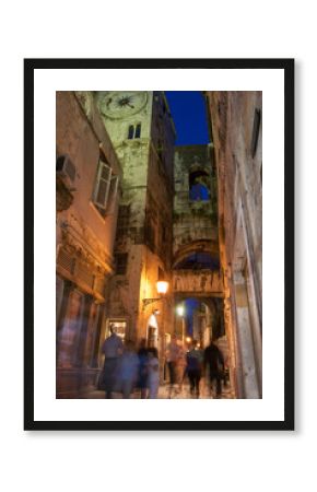 Pałac Dioklecjana nocą - Split, Chorwacja