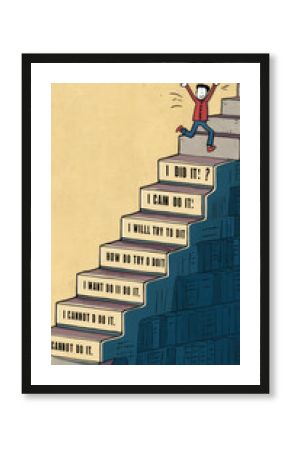 poster design with motivational message for children