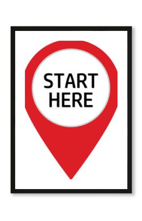 Start Here Red Icon