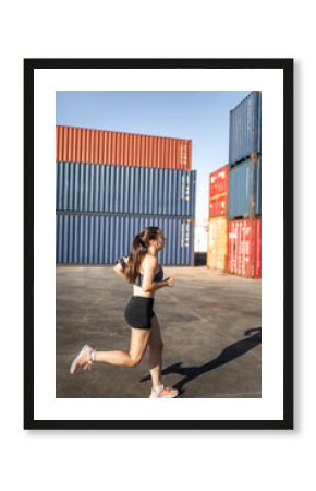 Woman Running in Sportswear Outdoors