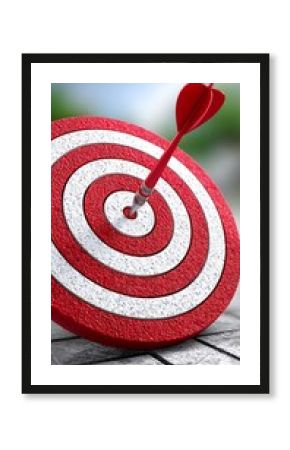 Red target with dart in center