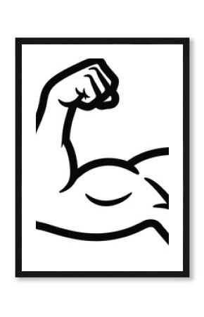 Strong arm muscle vector illustration for fitness and gym motivation eps silhouette