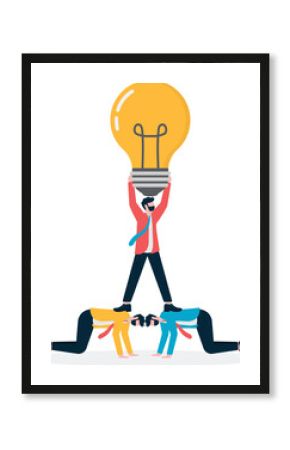 Teamwork creative success. Innovative ideas to drive teams. unity of employees.  