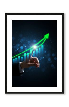 Businessman Pointing at Growth Chart
