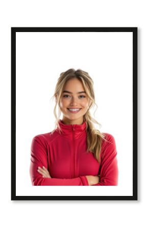 Athlete portrait bright confidence isolated on transparent background png