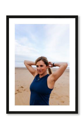 Woman preparing for workout