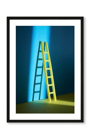toy ladder on color background