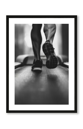 Person walking on treadmill