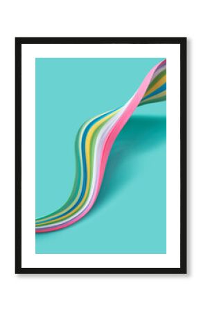 Abstract multilayered paper lines creating funky shape